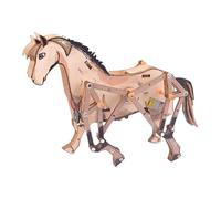 Hogvinnatil Conjuntos de Bloques de construcción de Animales, Bloques de construcción de Animales,Juego de Bloques de construcción Divertidos - Ladrillos de de Caballo de Madera ensamble el Juguete