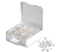 Hogvinnatil Cortador De Comprimidos Pequeños | Divisor De Pastillas Con Estuche Portátil Para Viaje - Organizador Diario Para Medicamentos Seguro Para Abuelos, Abuelas Y Amantes De Los Suplementos