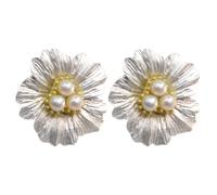 Hogvinnatil Cubrebotones florales | 2 piezas cubrebotones para camisa, botones decorativos en forma de perla - Para ropa, blusas, vestidos y chaquetas