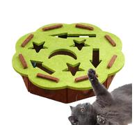 Hogvinnatil de Enriquecimiento úñas para Gatos - De Uñas Interactiva con 2 Pelotas con Cascabel - Juguete Rascador de Ingenio Felino,para Acicalamiento Mascota Interior Esquinero Sofá Alfombra
