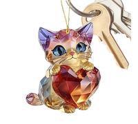 Hogvinnatil de San Valentín, de Coche, de árbol de Animales Lindos 2D, Colgante de Mochila para San Valentín, en Forma de corazón, Decoraciones de llaveros