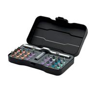 Hogvinnatil Destornillador De Trinquete - Kit De Llaves Para Mantenimiento | Juego De Llave De Trinquete Portátil 24 en 1 para Electrónica, Casa, Mecánica, Industria, Electricidad,