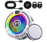 Hogvinnatil Disipador para teléfono - Ventilador magnético de 30 W para móvil, de refrigeración portátil de velocidad ajustable para Live Streaming Smartphone Juegos de Verano Tablet Vlog en clima