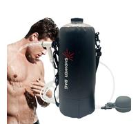 Hogvinnatil Ducha Portátil para Camping | de Ducha Portátil Plegable para Senderismo | 12L con Calefacción Solar, Kit Completo con Manguera y Pomo Desmontables, Equipo de Senderismo para Playa,