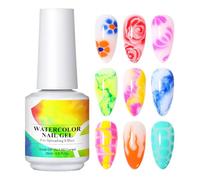 Hogvinnatil Esmalte de gel floreciente, esmalte de uñas de gel UV | 15 ml de chicas LED LED Clear Blossom Finish Gel - Efectos de difusión, esmalte de uñas UV compacto para viajes, al aire libre,
