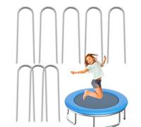 Hogvinnatil Estacas para suelo, postes de trampolín - Nails Fence Link de cadena | Juego de 8 postes de tierra para trampolines en forma de fuerte para tiendas de campaña, fútbol