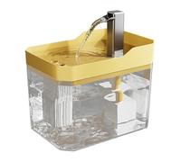 Hogvinnatil Fuente de agua para gatos - Fuente circular transparente para mascotas - Dispensador de agua tranquila para perros y gatos en interiores