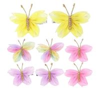 Hogvinnatil Horquillas para el cabello con mariposas, Clips de garra con mariposas para el cabello - Pinza para el cabello con mandíbula de malla de sujeción fuerte,Horquillas de malla para el cabello