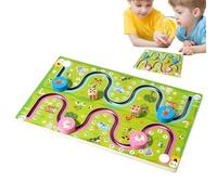 Hogvinnatil - Juego de mesa de madera con coches y recorridos, juguete educativo interactivo para aprender a contar niños