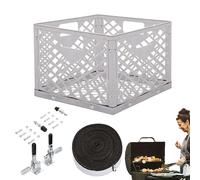 Hogvinnatil Kit de modificación de fumadores, mod de fumador escalonado - Kit de modificación de ahumador escalonado de acero inoxidable para barbacoa | Herramienta de Mod de sello con cesta de carbón