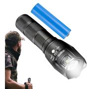 Hogvinnatil Linterna Zoom - Recargable por USB y portátil | Linterna de mano, para camping, senderismo, viajes al aire libre, trabajo, casa, emergencia, noche y bolsillo