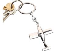 Hogvinnatil Llavero de metal, colgante llavero avión, colgante creativo modelo 3D para mochila, entusiastas de la aviación, piloto, cumpleaños, Navidad, vuelo, K, riferimento alla descrizione