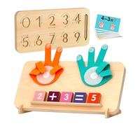 Hogvinnatil Math Manipulations Learning Board, educación de manipuladores de matemáticas Toy - Los manipuladores de matemáticas de Madera bloquean El Juguete - Fine Motor Skills Improver Boys Girls