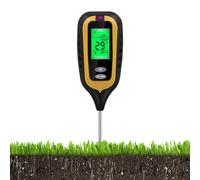 Hogvinnatil Medidor de humedad del suelo, medidor de humedad de plantas | Herramienta de prueba de suelo 4 en 1 | Humedad del hogar/Luz/Temperatura/Medidor de pH para jardinería, césped, agricultura