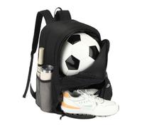 Hogvinnatil Mochila de fútbol, mochila de voleibol, compartimiento de zapatos antiolor, impermeable, transpirable, ergonómica, capacidad grande, para camping, senderismo, estudiantes