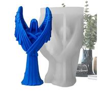 Hogvinnatil Molde de fundición de ángeles, molde de silicona para ángeles | Molde de resina Dark Angel con molde de silicona de yeso de ala - Fabricación de moldes de velas de fundición de
