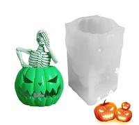 Hogvinnatil Molde De Vela De Calabaza,Molde De Vela De Silicona Con Cráneo En Calabaza - Decoración Artesanal De Resina Para Aromaterapia Oficina Pastelería Chocolate Pastel Cupcake