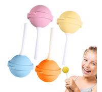 Hogvinnatil Moldes De Hielo De Silicona, Kit De Fabricación De Chupetes De Silicona Con Moldes Reutilizables, 4 Piezas Moldes Coloridos Reutilizables Con Desmoldar Fácil Para Chocolate,