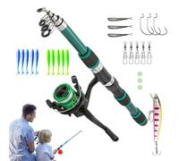 Hogvinnatil Ola para rey para niños, para niños - Combo boyas de pole de casting | Kit de pescado para principiantes, juego de iniciación para equipos, equipo para niños, peces juveniles set para