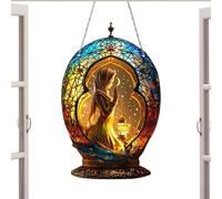Hogvinnatil Ornamento de árbol de diosa que desea, adorno de diosa para puerta principal - Recuerdo acrílico de la diosa de la noche de la luna | Decoración del panel de estrellas y diosa 2D, diosa