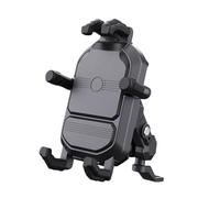 Hogvinnatil Palabra de teléfono Móvil de Motocicleta, Soporte de teléfono para Moto - Soporte de teléfono para manillar de motocicleta - Base de montaje absorbente de golpes con pinza de bicicleta de