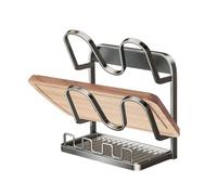 Hogvinnatil - Portatapas, con bandeja escurridor, ahorro de espacio antideslizante, organizador de almacenamiento para de sartén y cacerola, para tabla de cortar, cuchara cucharón y armario