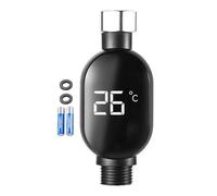 Hogvinnatil Sensor de temperatura del agua de ducha, termómetro de agua con pantalla LED digital para baño, accesorios de baño impermeables para mejoras del hogar