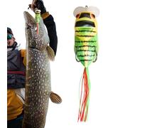 Hogvinnatil Señuelos de de Agua Salada, señuelos de Cigale, 65 mm pequeños señuelos de de Agua Dulce con Dos Ganchos, Diseño de Cola Dulce Cicada en Forma de piraja para el Lago