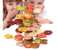 Hogvinnatil Set de Bloques Apilables de Equilibrio - Desarrollo del Pensamiento Lógico,Bloques Apilables de Árbol Coloridos para Niños - para Niños Mayores De 3 Años Preescolares Alumnos Familia Aula