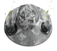 Hogvinnatil Sombrero con Ventilador - Sombrero con Ventilador Transpirable de energía Solar - Protección UV Fresco Ligero para Mujer Hombre Golf Senderismo Playa Viajes Jardinería, Color