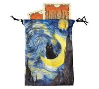 Hogvinnatil Tallas de tarot, mesas cortas, bolsas de tarot | 13x18 cm Puerta de almacenamiento de la bolsa de carreras,Funda protectora para la baraja para las barajas de Oracle Tarot y cartas de, E
