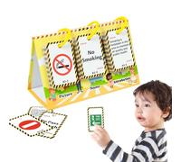 Hogvinnatil Tarjetas Flash para estudiar, Aprender la Tarjeta Flash - 72x Señales de Rutas de Tarjetas Flash Educativas - Juguete de aprendizaje de la educación preescolar, Juguete de Tráfico
