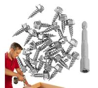 Hogvinnatil Tornillos de canalones metálicos, tornillos de - 100 piezas Tornillos de roscado Fundadoras de de metal - Accesorios de de canalones difíciles para montaje seguro de