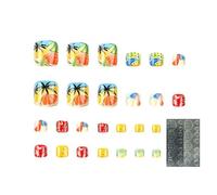 Hogvinnatil Uñas premontadas para mujer, reciclables para verano con diseño único | Accesorios para mujeres, niñas, amigas, principiantes, pasatiempos creativos y playa