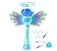 Hogvinnatil Varitas de Burbujas para niños, Juguetes de Burbujas - Varita del soplador de Burbujas USB con soluciones de Recarga,Favores de Fiesta de Juguete de Verano, Suministros de Fiesta para