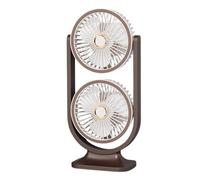 Hogvinnatil Ventilador de escritorio pequeño, ventilador de mesa - Accesorio de refrigeración personal Carga USB,Ventilador de refrigeración personal portátil de doble cabeza para el hogar