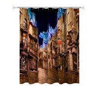Hogwarts Express Magic SchoolCortina de Ducha Decorativa Accesorios de baño con 12 Ganchos 180x180cm
