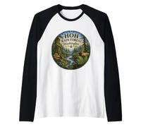 HOH Rainforest Olympic National Park Washington EE.UU Camiseta Manga Raglan