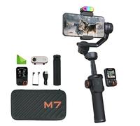 Hohem iSteady M7 Estabilizador para Móvil, Gimbal de 3 Ejes con AI Tracker, Luz de Relleno Magnética, Mando Táctil Desmontable y Alargadera, 500g de Carga Útil para iPhone y Android