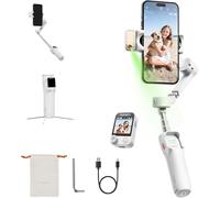 hohem iSteady V3 Ultra - Estabilizador de cardán para iPhone, cardán de teléfono con seguimiento de IA, barra extensible y trípode integrados, luz de relleno, control remoto desmontable, estabilizador
