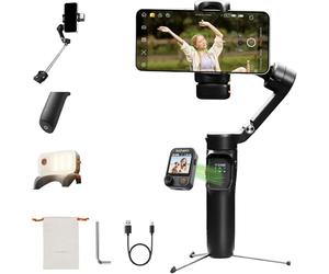 hohem iSteady V3 Ultra - Estabilizador de cardán para iPhone, cardán de teléfono con seguimiento de IA, barra extensible y trípode integrados, luz de relleno, control remoto desmontable, estabilizador