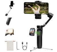 hohem iSteady V3 Ultra Estabilizador Gimbal 3 Ejes para iPhone/Android con Seguidor AI Magnético, Control Remoto Táctil Desmontable, Barra Extensible y Trípode, Creadores (Negro)