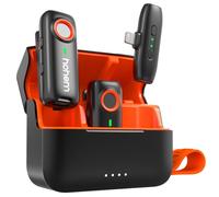 hohem MIC-01 Micrófono inalámbrico de Solapa para iPhone iPad, Certificado MFi, grabación de Dos Canales, grabación de Sonido 360°, Tiempo de Uso 20H, cancelación de Ruido DSP, para Vlog, Youtube