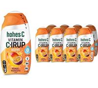 hohes C Vitamin C-IRUP Active, Sirope de Sabor a fruta sin Azúcar y enriquecido con vitaminas - Sabor Mango y Maracuyá, 65 ml para aprox. 8 litros - Pack 8 x 65 ml