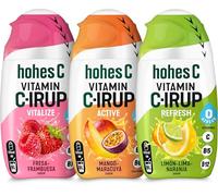 hohes C Vitamin C-IRUP Pack Mixto Active- Vitalize- Refresh, Sirope de Sabor a fruta sin Azúcar y enriquecido con vitaminas- 3 x 65 ml para aprox 24 litros