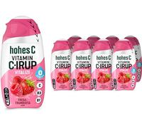 hohes C Vitamin C-IRUP Vitalize, Sabor Frambuesa y Fresa- Pack 8 x 65 ml | Sirope de Sabor a fruta sin Azúcar y enriquecido con vitaminas C, B3 y B7- 6 x 65 ml para aprox. 64 litros.