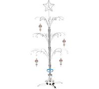 HOHIYA Soporte Giratorio para árbol de exhibición de Adornos de 47 Pulgadas para Swarovski Navidad 2023 Anual Colgante de Cristal, decoración de atrapasueños de Cristal, Regalo ecológico Cromado