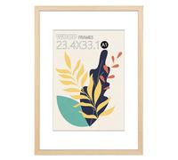 HOHIYO Marco A1 de 59,4 x 84 cm, marco de madera de 59,4 x 84,1 cm (A1), marco de fotos de madera maciza estilo vintage, marco para póster de rompecabezas con cristal acrílico antidesciframiento