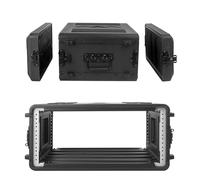 HOHIYO Rack Case - Fundas de vuelo de 48.26 cm de profundidad, 4U de profundidad poco profunda, fundas de vuelo de polietileno de alta densidad, impermeables, a prueba de polvo, con compartimentos