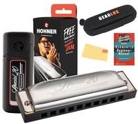 Hohner 560 Special 20 armónica Bundle con funda de transporte, manual para principiantes y paño de pulido Austin Bazaar - Key of C